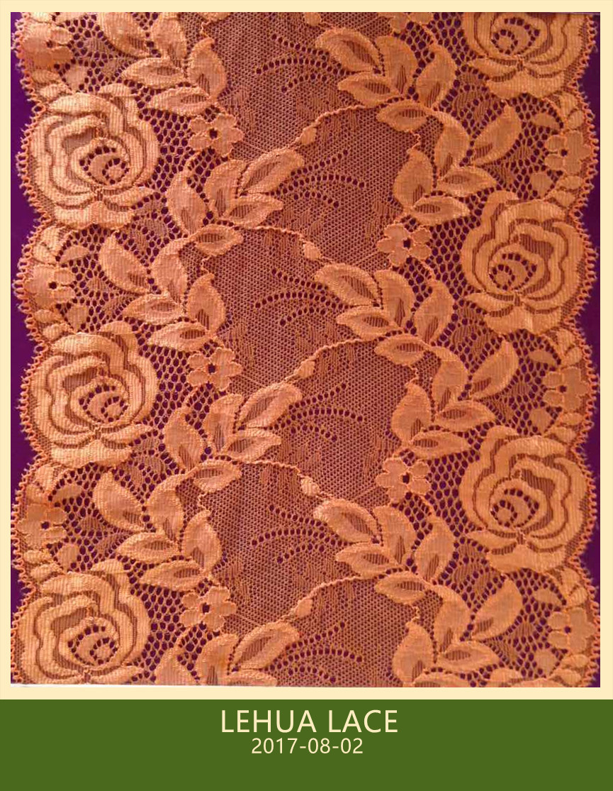 Hot Selling and nice quality Nylon Spandex Stretchy Brazil Lace from China