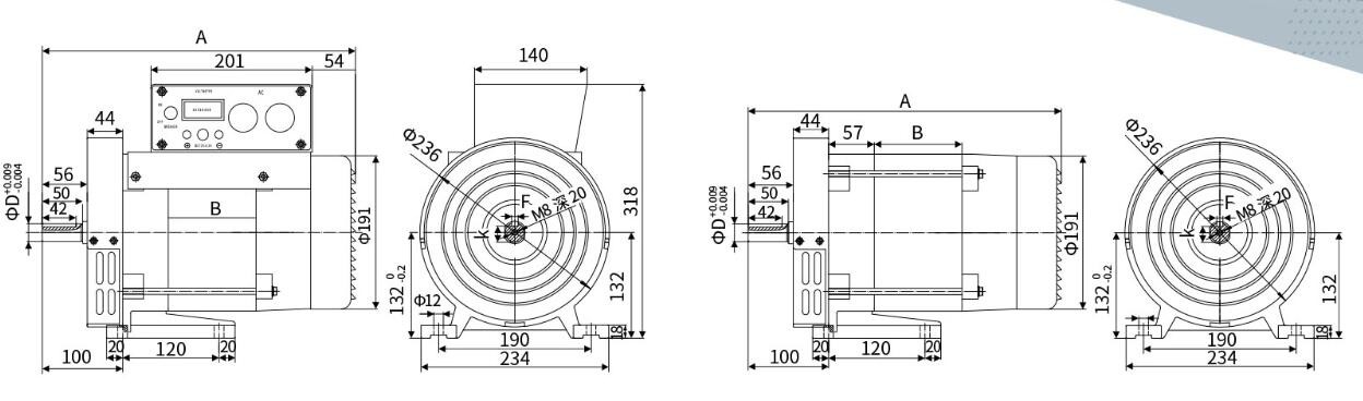 5.0KW Double Bearing High Output Alternator With AVR Voltage Regulator