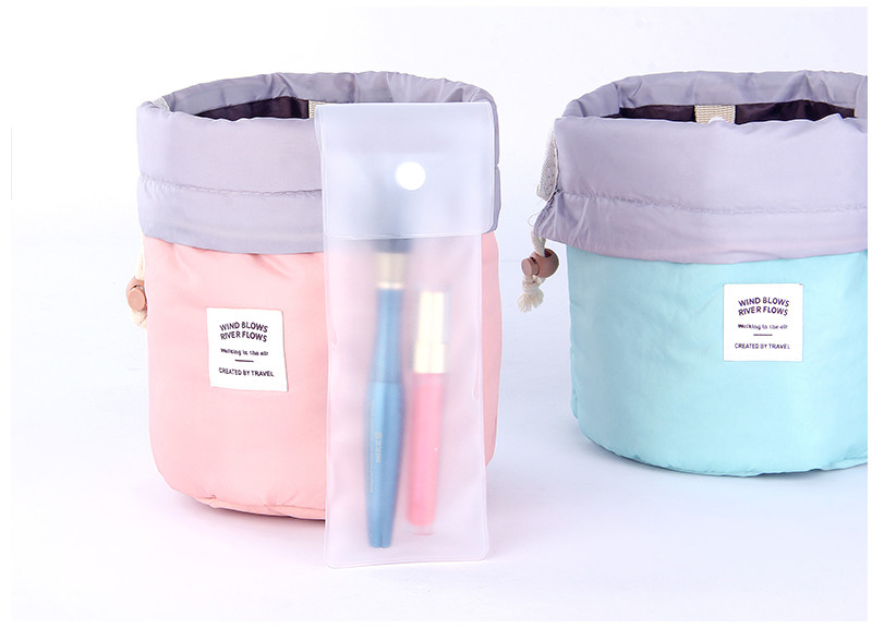 Drawstring Women'S Polyester Makeup Toiletry Travel Bags