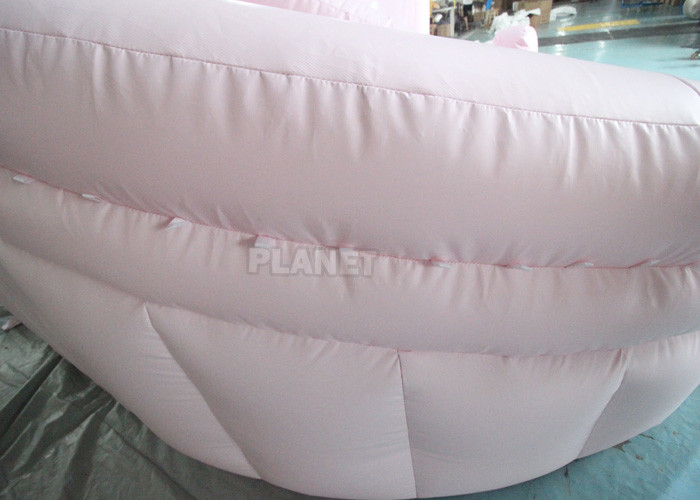 Outdoor Backyard Kids Pastel Pink Bounce House Inflatable Bouncer Bouncy Castle With Water Slide And Pool