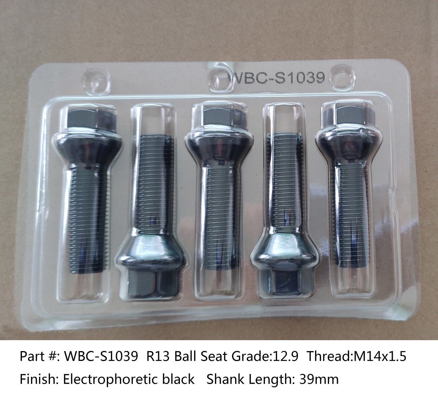 Black Wheel Bolts Grade 10.9/12.9 Extended Lug Bolts For VW AUDI MERCEDES and PORSCHE