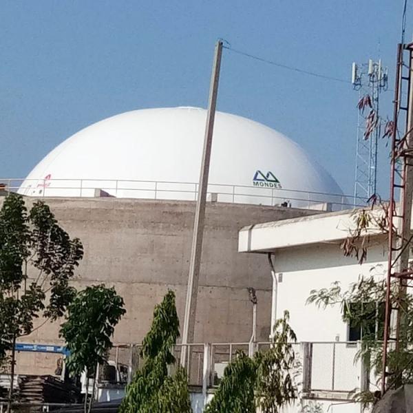 Roof Top Double Membrane Biogas Holder Aging Resistant With Stable Pressure