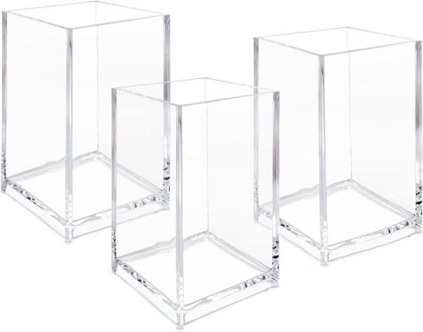 Clear Versatile Acrylic Holder Acrylic Desk Organizer Pencil And Pen For Office