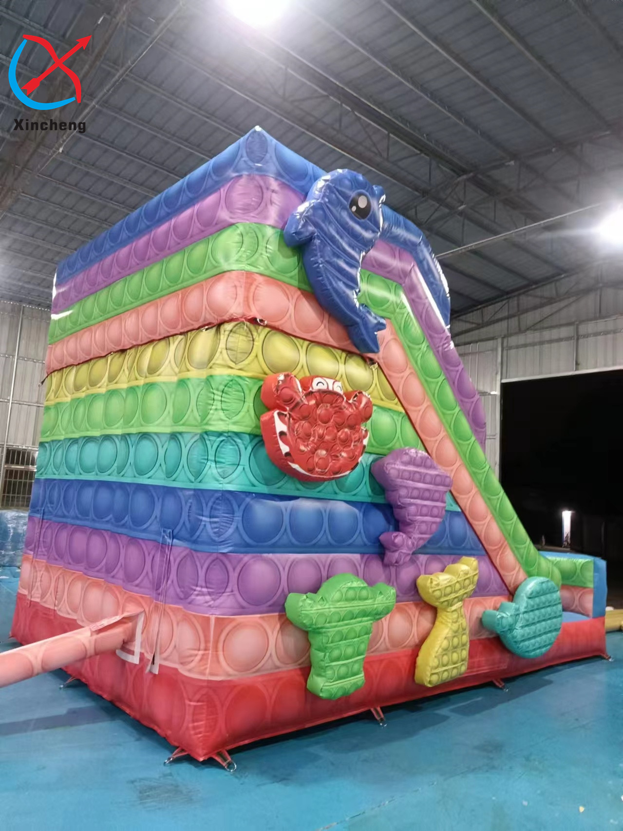 Commercial Inflatable Slide Colorful Candy Inflatable Dry Slides Outdoor