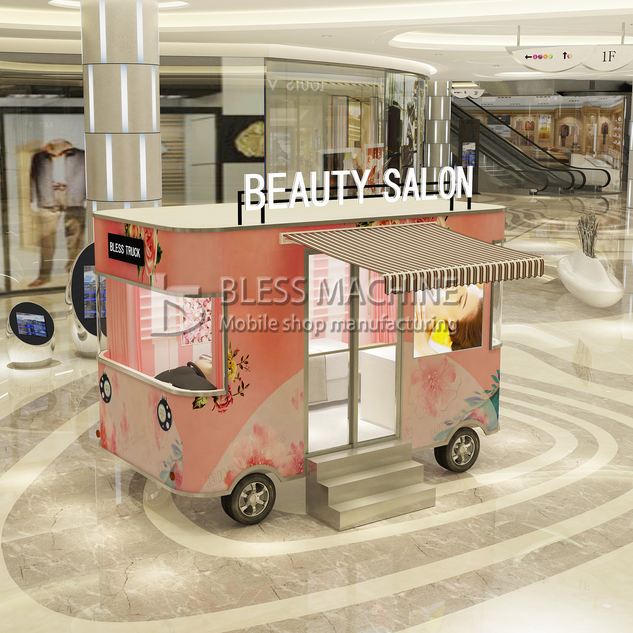 2022 Flour-Based Electric Mobile Hair Cut Salon Van for Meat Processing Plants Outlet