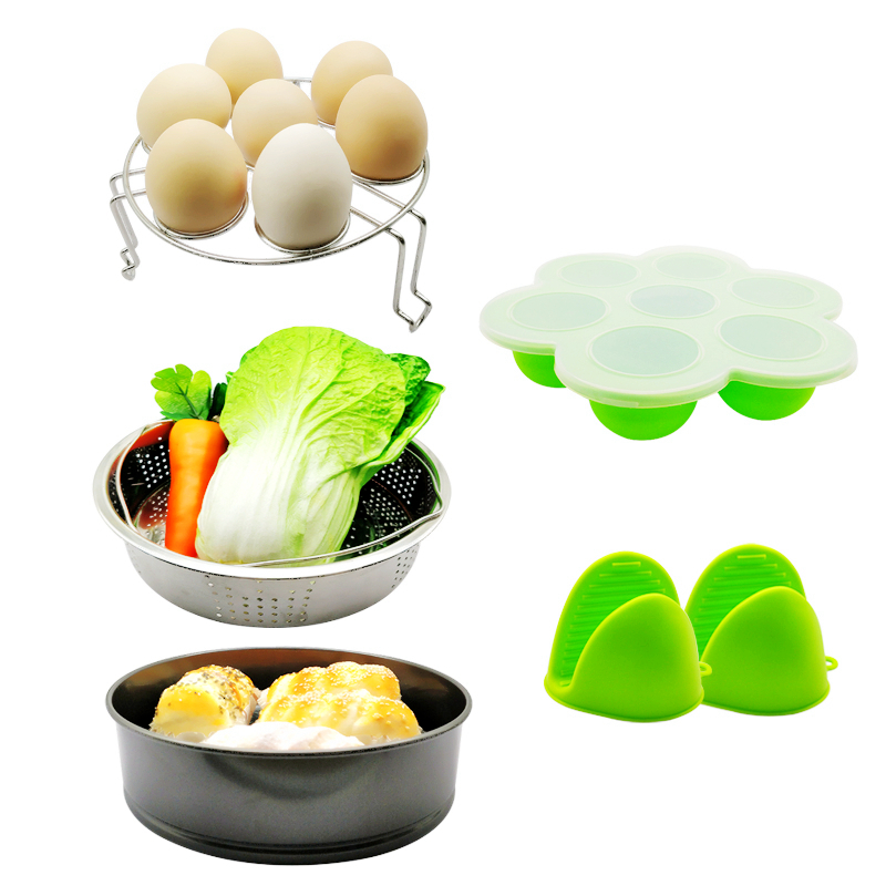 Amzon Hot Sell 10 pcs Silicone Various Combination Kitchen Pot Accessories Set Inculde Non-Stick Cake Pan, Egg Bites Molds, etc