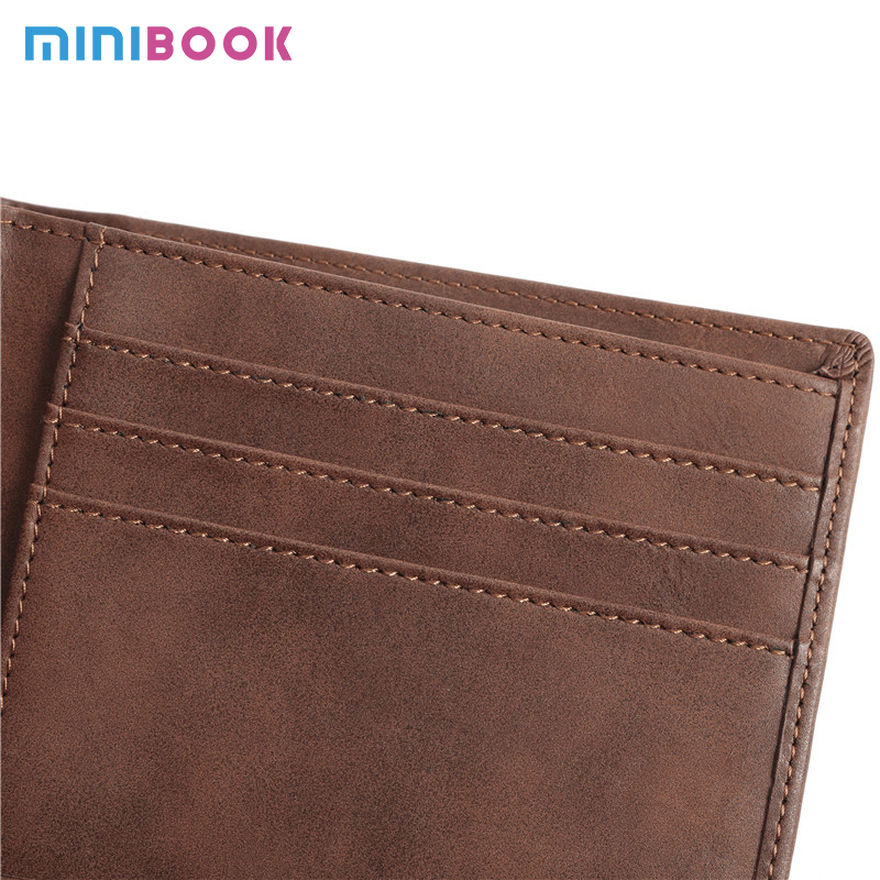 Men's Minimalist PU Leather RFID Blocking Card Holder Wallet with Custom Logo Avaliable