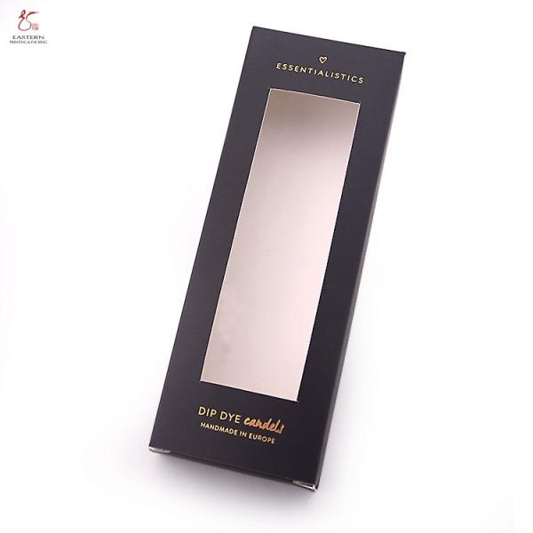 Custom Printed Black Cardboard Boxes With Clear Window | Carboard Dispaly