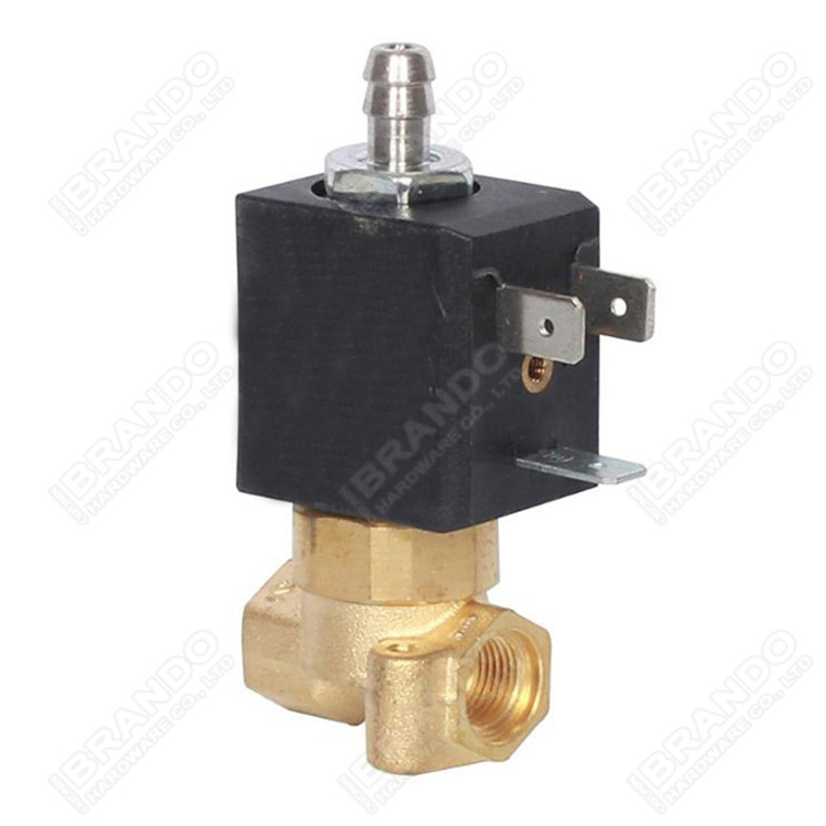 3 Way Brass Solenoid Valve 24V 110V 220V For Espresso Coffee Maker