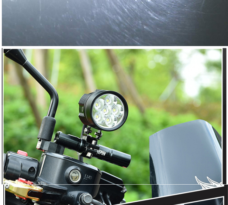 motorcycle headlight led L4X L6X 40W lamp electric vehicle 4-bead headlamp lighting car spotlights