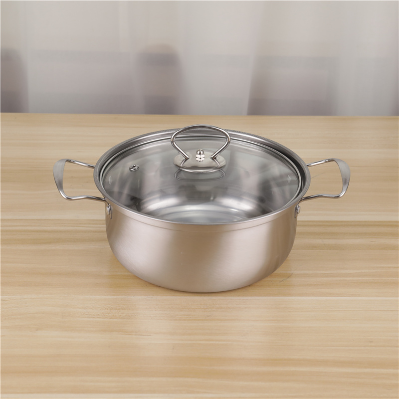 Stainless Steel Kitchenware 12pcs Cookware Set 16/18/20/22/24cm Soup Pot Food Cooking