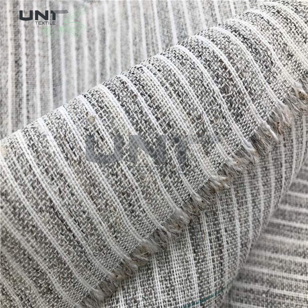 Smooth Green Strip Fusible woven Elastic Hair Interlining For Jacket and chest interlining