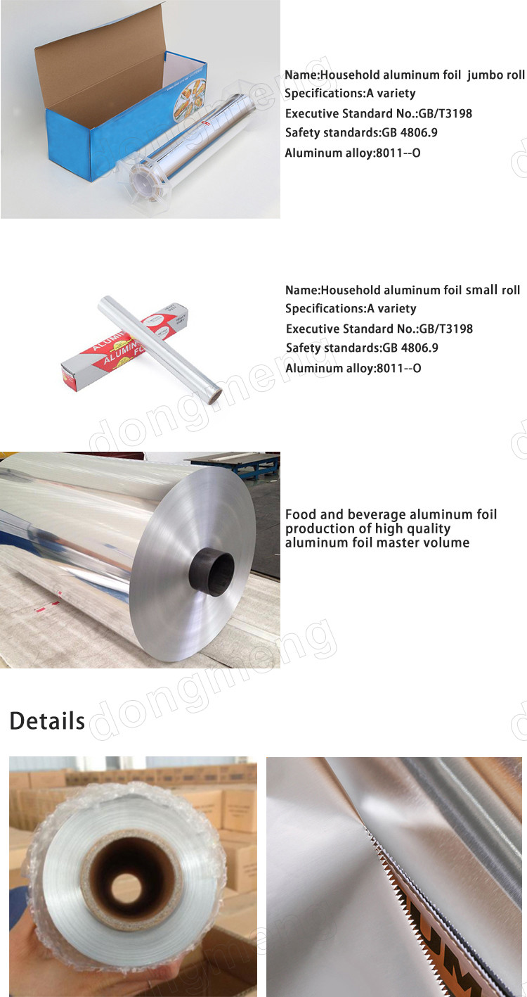 Household Aluminium Foil Roll With Holes 0.25 Mm 0.05 Mm