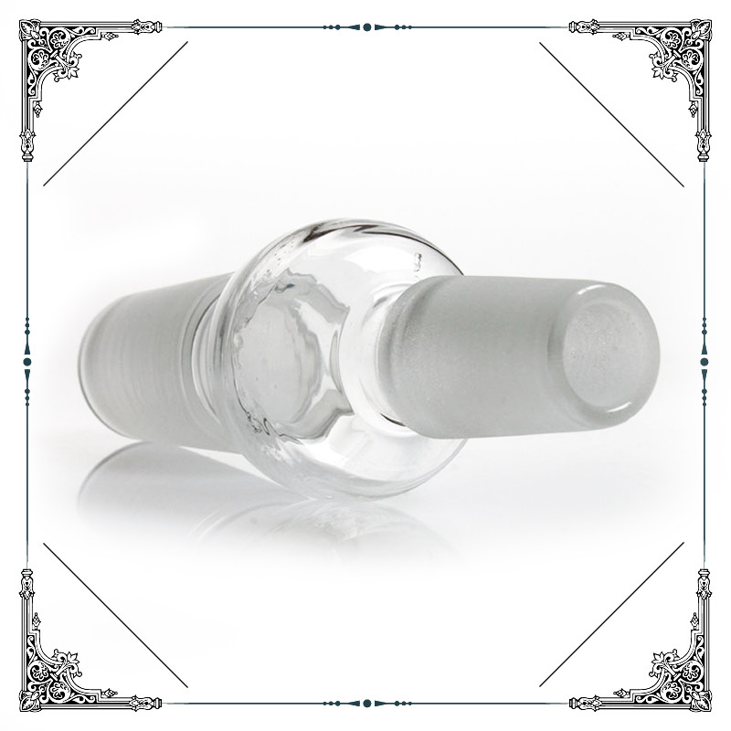 14mm to 18mm Straight Double Male Clear Glass Adapter​ With Ball For Water Pipe