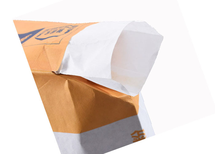 Flexo Print Pasted Valve Multiwall Paper Bags Wear Resistant Cement Packaging Paper Bag