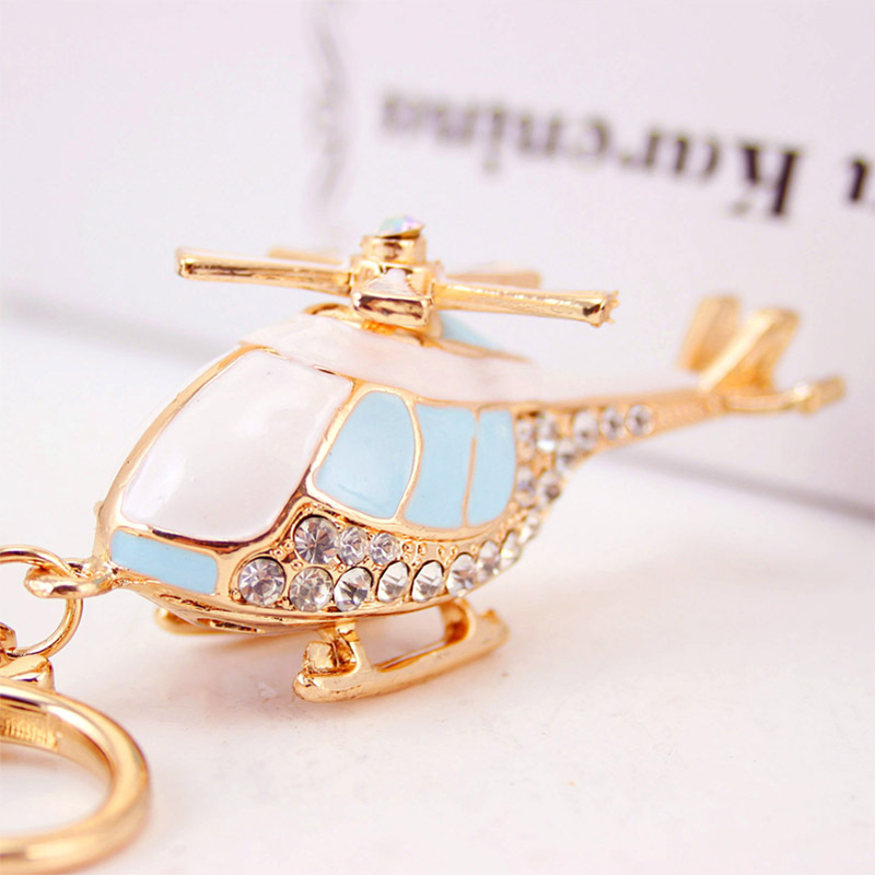 6inches Custom Airplane Keychain Diamond Alloy Crystal For unisex
