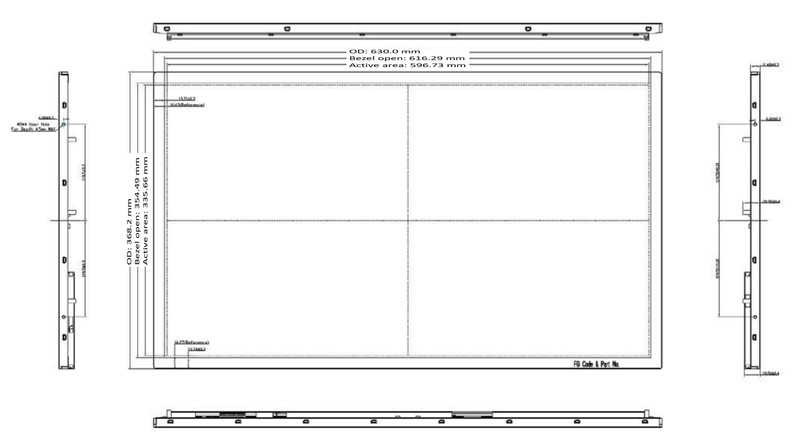 27 Inch 4K Color Industrial / Medical TFT Display 3840x2160 60HZ EDP Interface 1000nits