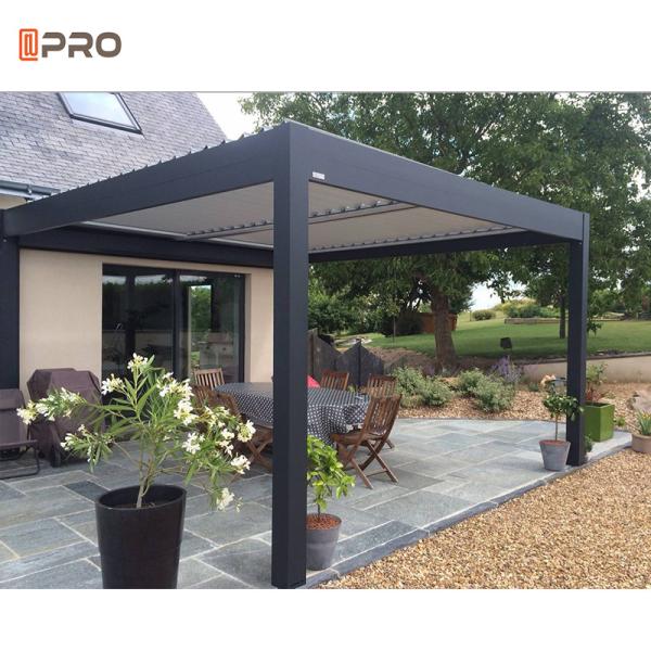 Bioclimatic System Modern Aluminum Pergola Electric Adjustable For Outdoor