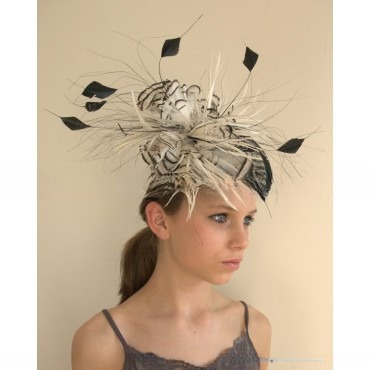 Chicken Feather Mounts Pheasant Flower Feather Headband Dyed Pattern