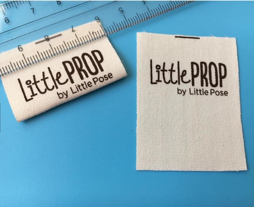 100% Cotton Clothing Custom Printed Clothing Labels Knitted Fabric