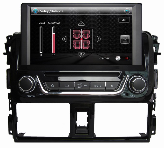 Ouchuangbo In Dash DVD GPS Navigation Audio Stereo System for Toyota Yaris 2014 OCB-8021A