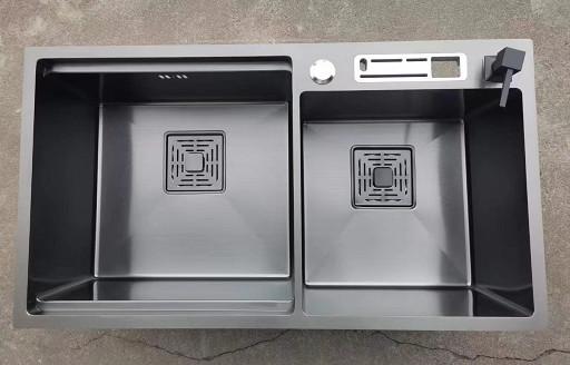 Shallow Stainless Steel Single Bowl Sink Stepped 304 Kitchen Double Trough High