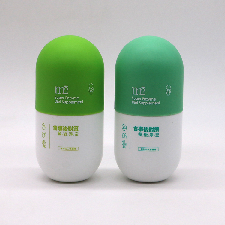 130ml HDPE Capsule Shape Bottle for Dietary Nutrition Supplement Featuring SCREW CAP