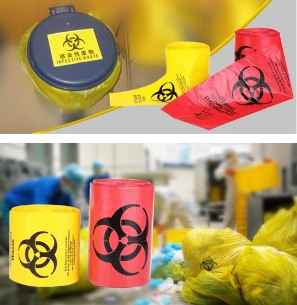 soiled linen medical waste bags, 33 Gallon Blue tint recycling plastic soiled