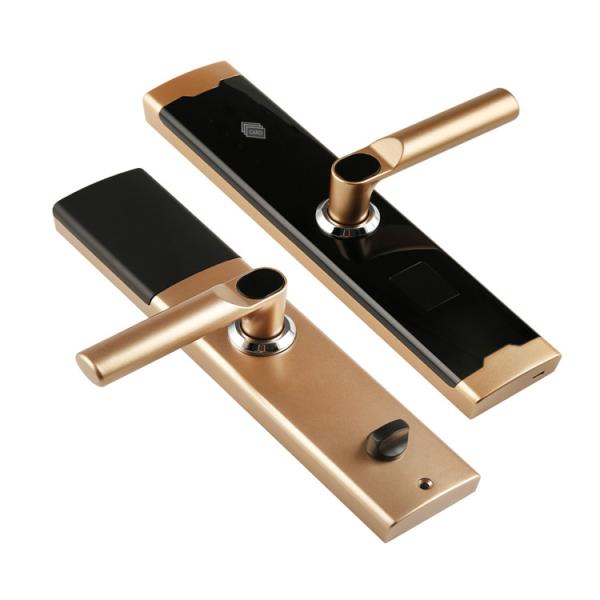 Staineless Steel Gold Color Hotel Smart Card Door Locks for Hotel Apartment
