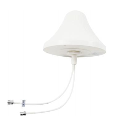 Indoor H / V Omni Directional Ceiling Antenna 2-4dbi Gain 698-2700mhz 2xN Female