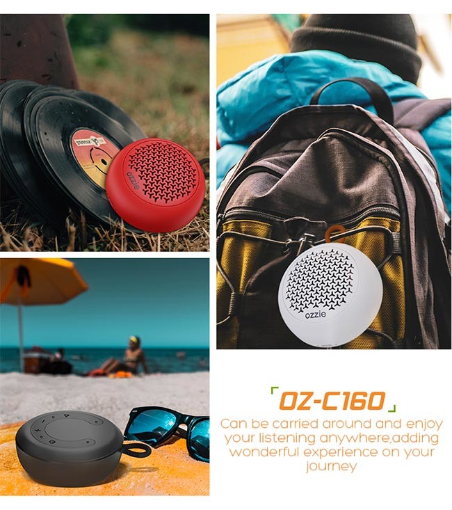IPX4 Waterproof Portable Bluetooth Speaker With TPU ABS Plastic Fabrics