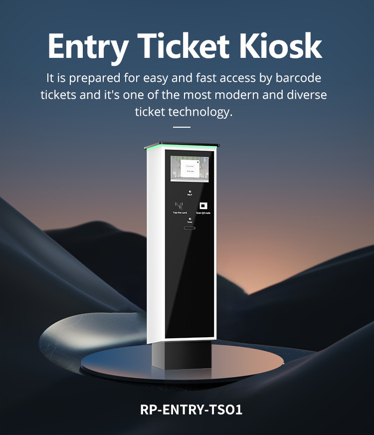 Self-Service Parking Ticket Machine with QR Code and LCD for Parking Solution