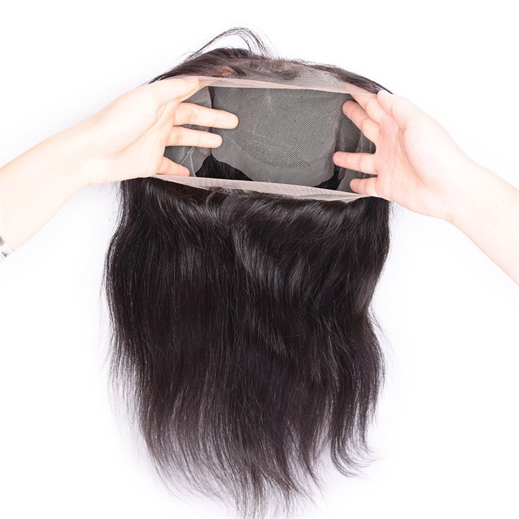 8-20 Inches Silky Straight Virgin Brazilian lace band frontal 360 Lace Frontal