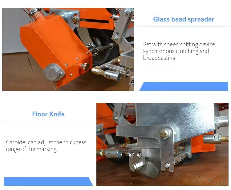 Power Driven Thermoplastic Road Marking Machine , Hand Push Road Line Marking Equipment