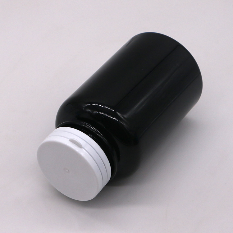 Customize Color PET 250ml Round Plastic Bottle for Medicine Capsule Container