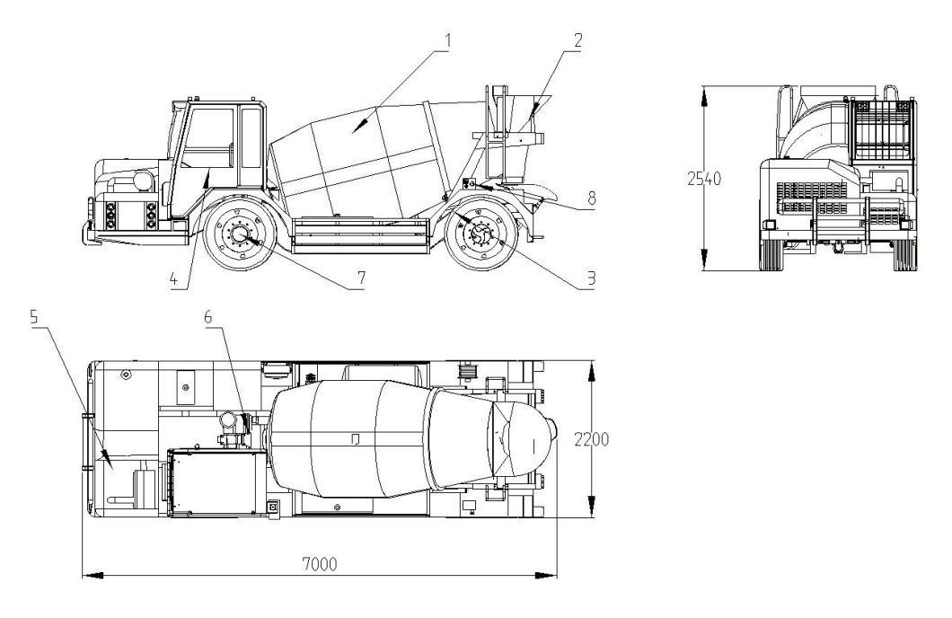 Underground Concrete Mixer Truck Tunnel Concrete Transportation Truck Transmixer