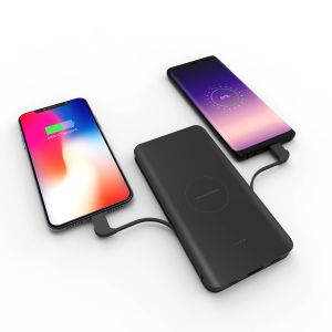 China WIRELESS POWERBANK with type-c and lighting cable 8000mAh,Qi Power Bank,Portable Power Bank Charger QI Wireless Charge on sale