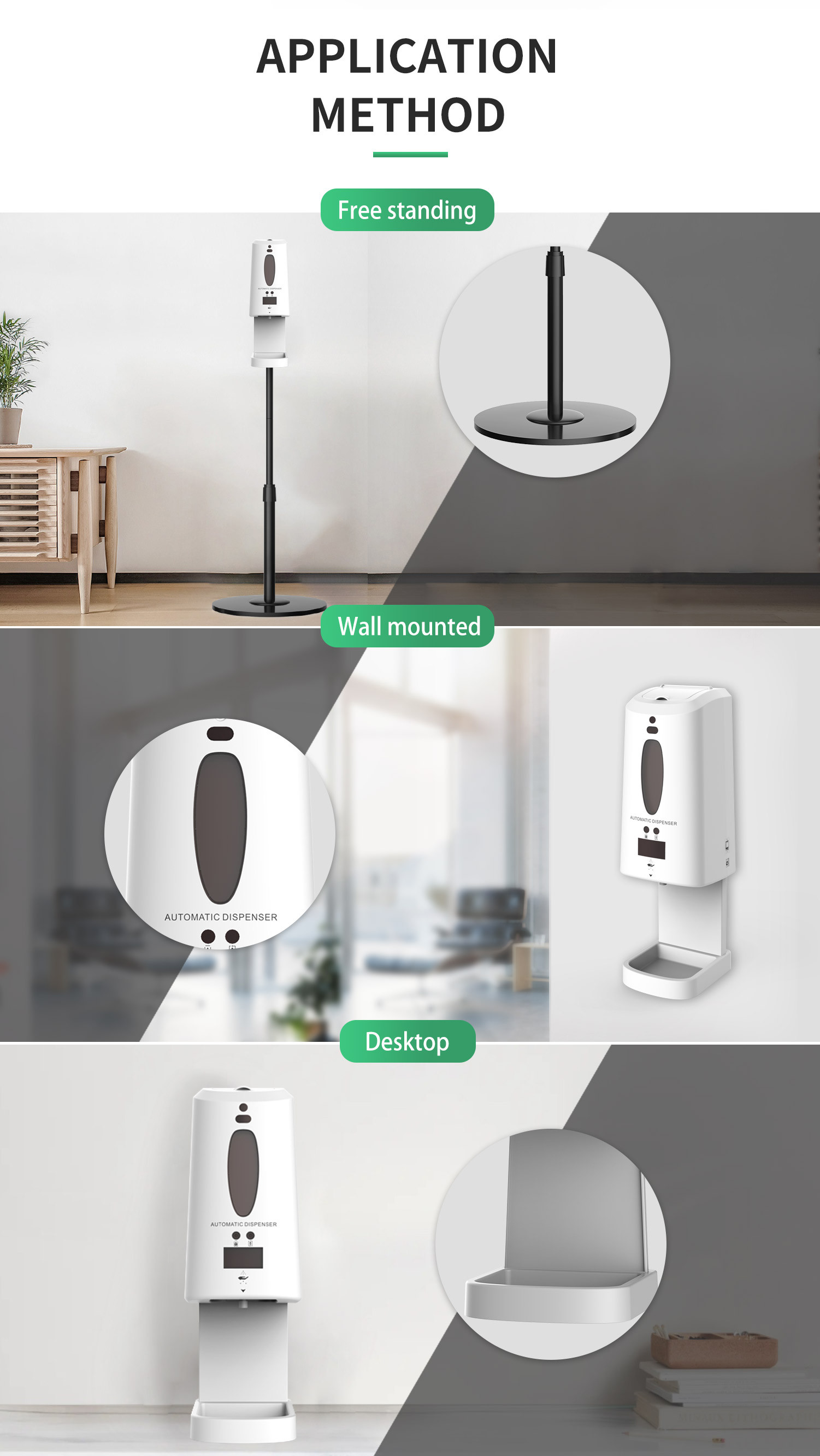 Infrared LIEN001TM Hands Free Soap Dispenser White ABS Material