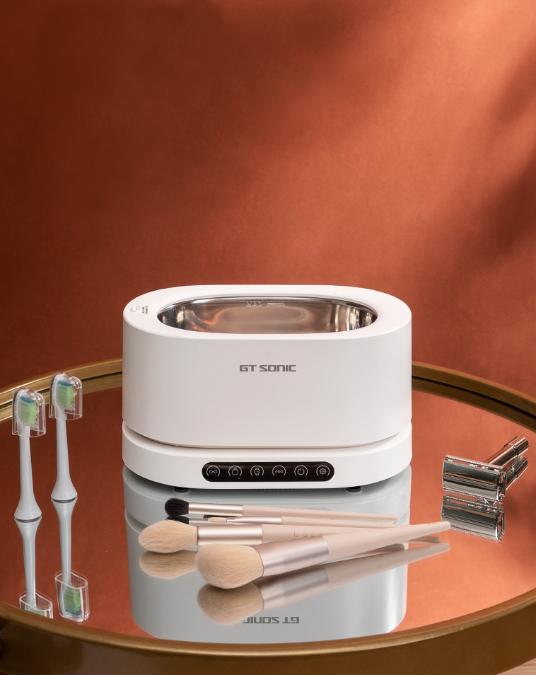 Electric Glasses Ultrasonic Cleaner: UV Light For Sterilizing, 4 Cleaning Modes, 500ML Detachable Tank For Dentures