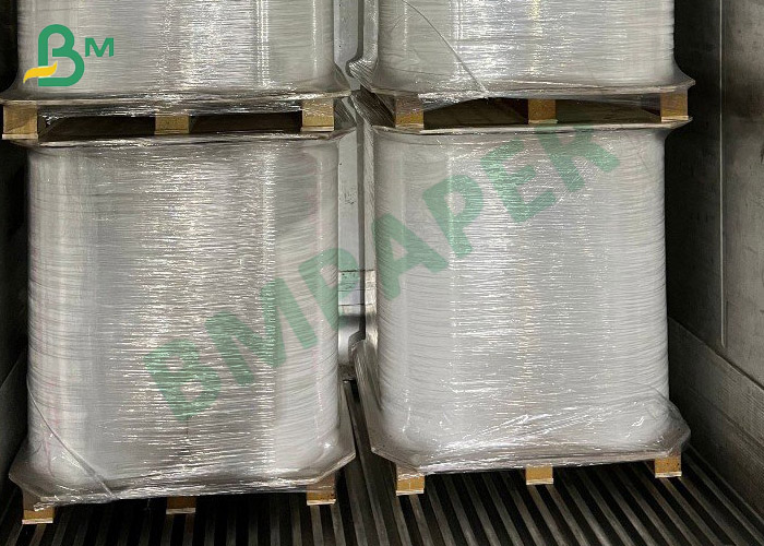 Large Roll 306mm 322mm Width 60grs 120grs Bleached Kraft Paper For Straw Tube