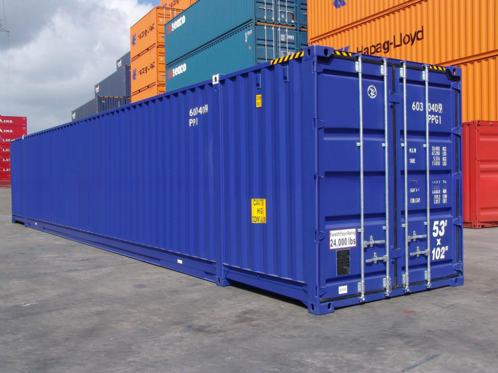 50ft Length 53 foot Steel Shipping Container for Dry Container in North America Inside Modification Trailer and Rail Way