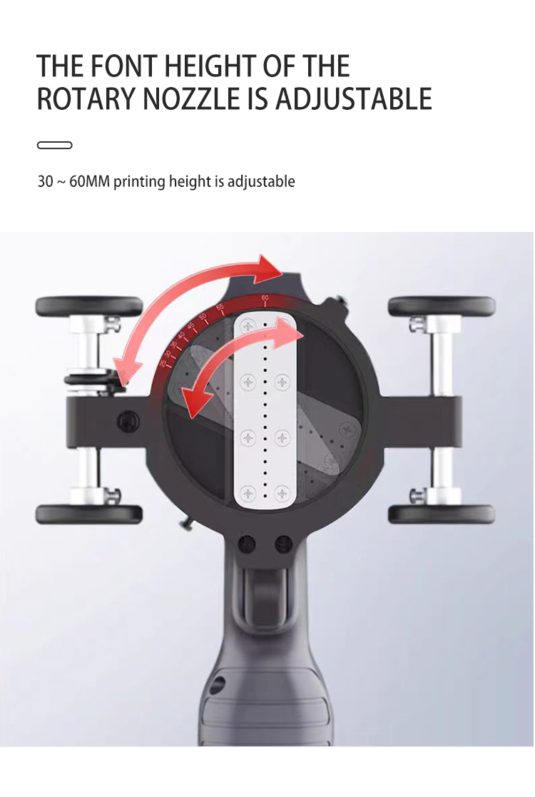 30-60mm Large Character Ink-jet Printer for Other Uses Used Printing TIJ Portable Handheld Text Graph Expiry Dates Metal Pipe Pole