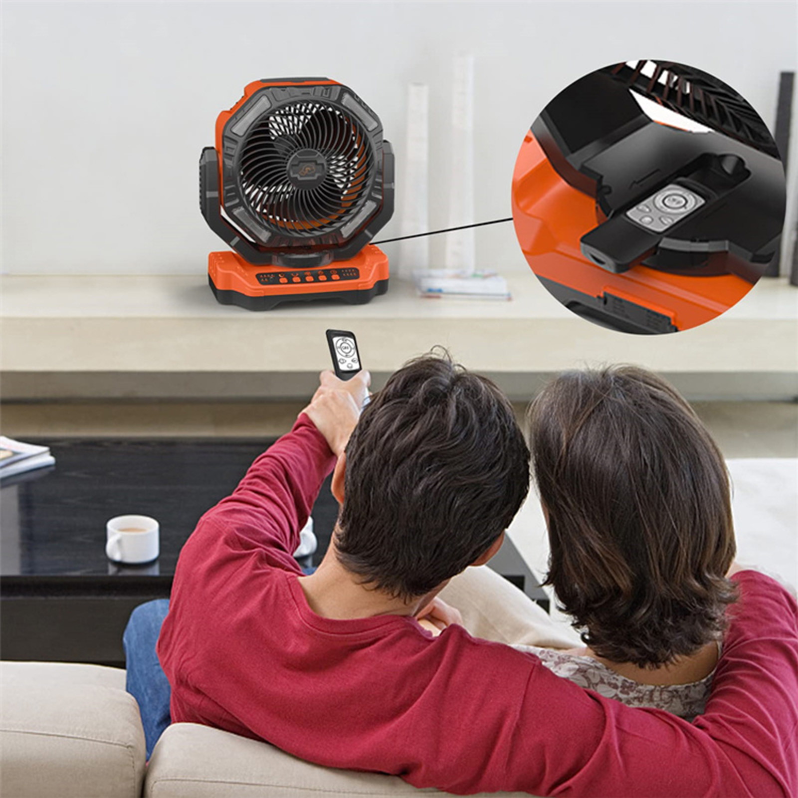 Socool Fan 40000mAh 5 Speed Portable Camping Fan Levels Rechargeable Fan With ABS Body Silicone Jacket Manganese Steel Hook And Bracket