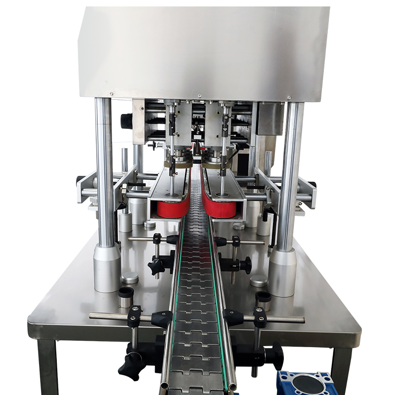 8 Pairs Wheel Rotation Linear Capping Machine for Commodity Bottles 30-120mm Diameter