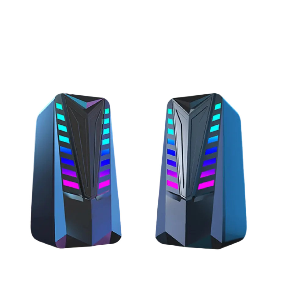 3W×2 RMS 2.5-inch Dual Speakers 35Hz-16KHz Response Knob For Power / volume Touch Mode Switching Customizable Light Effects