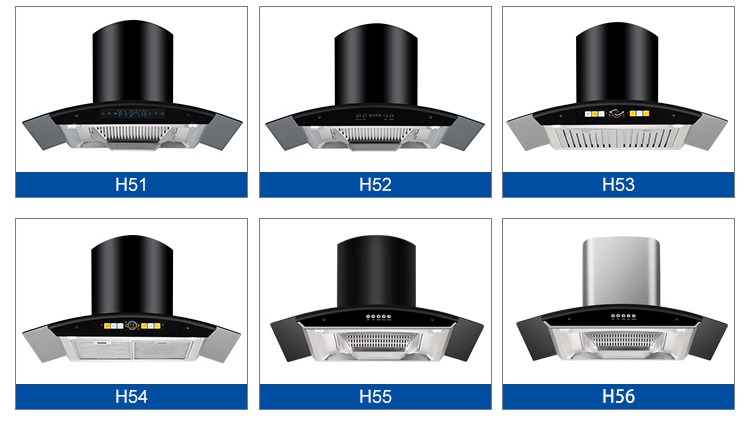 Electric Arc Glass Chimney Hood Stainless Steel Housing App Controlled Kitchen Range Hood