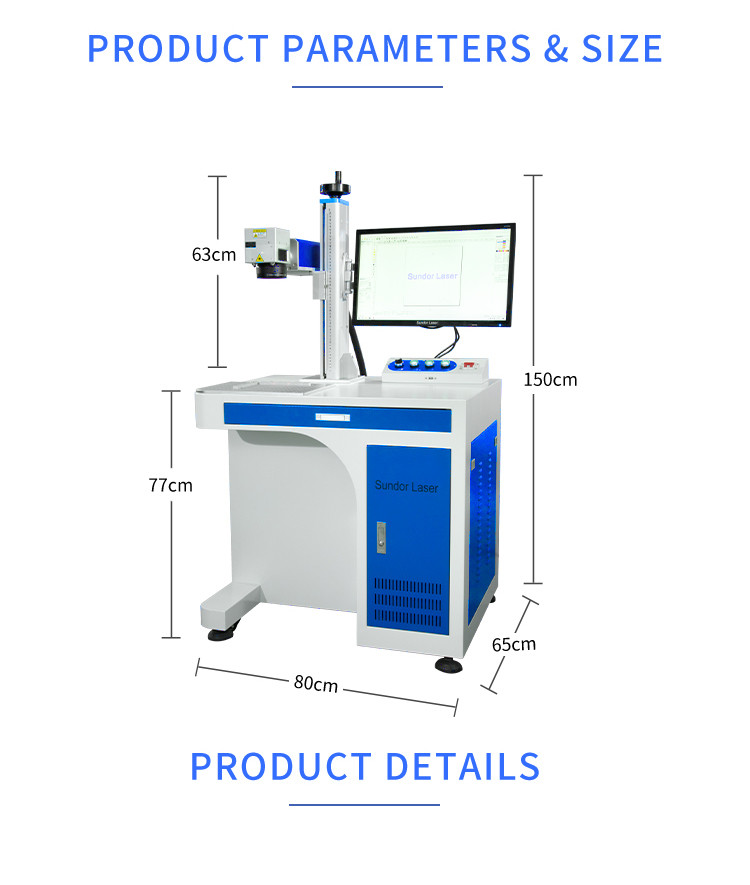 3D Color Mopa Fiber Raycus 100w Laser Marking Machine For Steel Brass