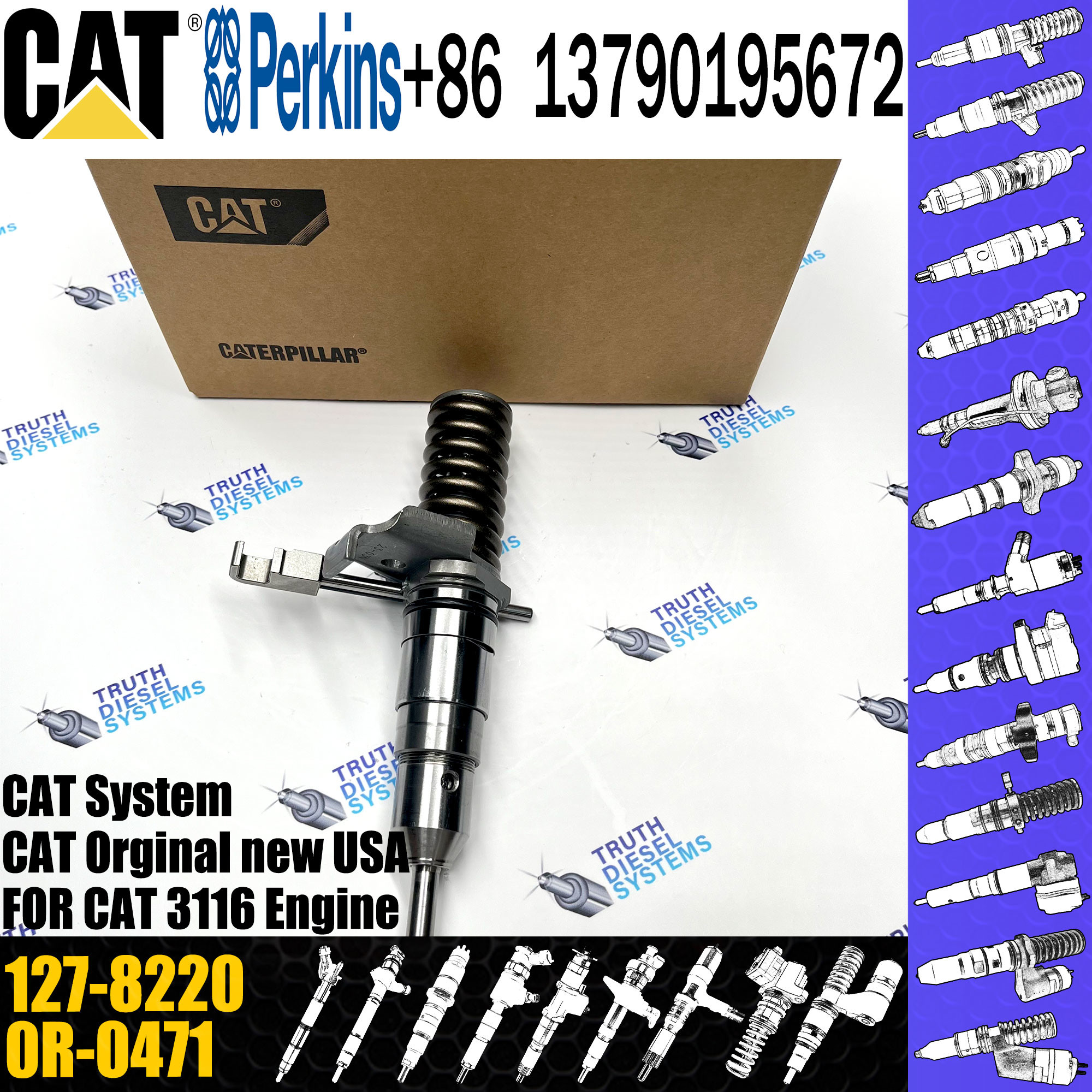 Common Fuel Injector 127-8220 105-1694 OR-8473 0R-8682 0R-8467 for C-A-T