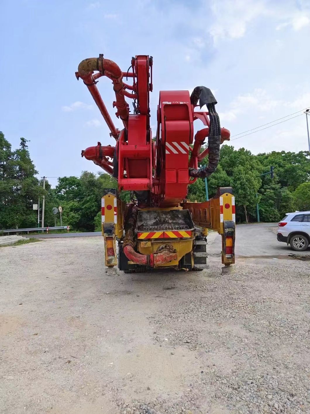 2020 Top Condition 95% Near New Sy Concrete Pump Batching Plant Mercedes Benz Chassis Mounted Concrete Beton Pump