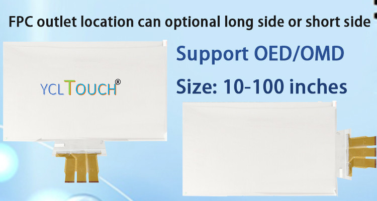 OEM ODM Interactive Touch Foil 50 Inch Curved Transparent Touch Screen Film